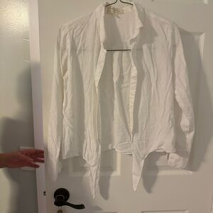 Cloth and Stone White Tied Button Up